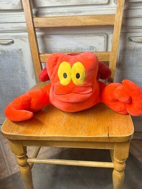 Disney Princess Sebastian Crab Plush Pillow 20” Red Cuddle Pillow Little Mermaid